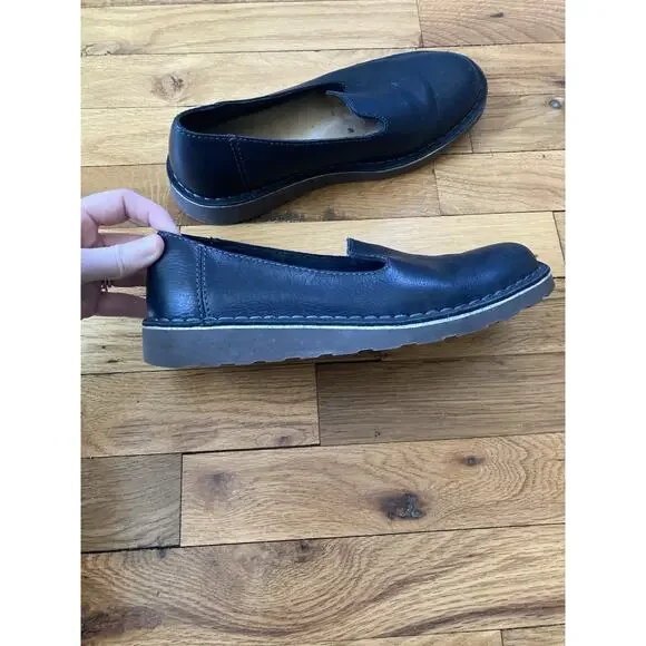 L.L. Bean Stonington Slip-On Shoes Womens 7 M Leather Black Loafers 507146 - Picture 5 of 9